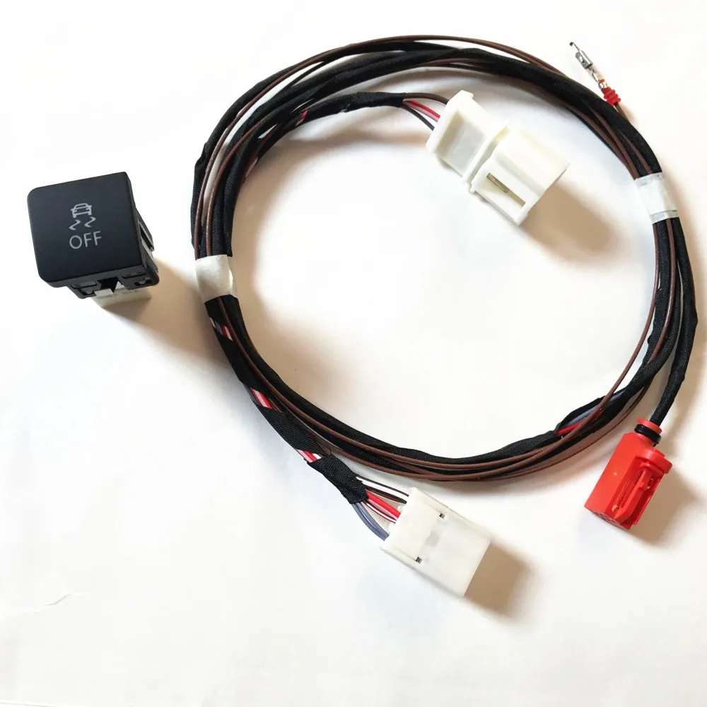 RWSYPL Electronically Controlled Driving Stability System Switch ESP OFF ASR Button & Cable Harness For VW Golf 5 MK6 Jetta mk6 |