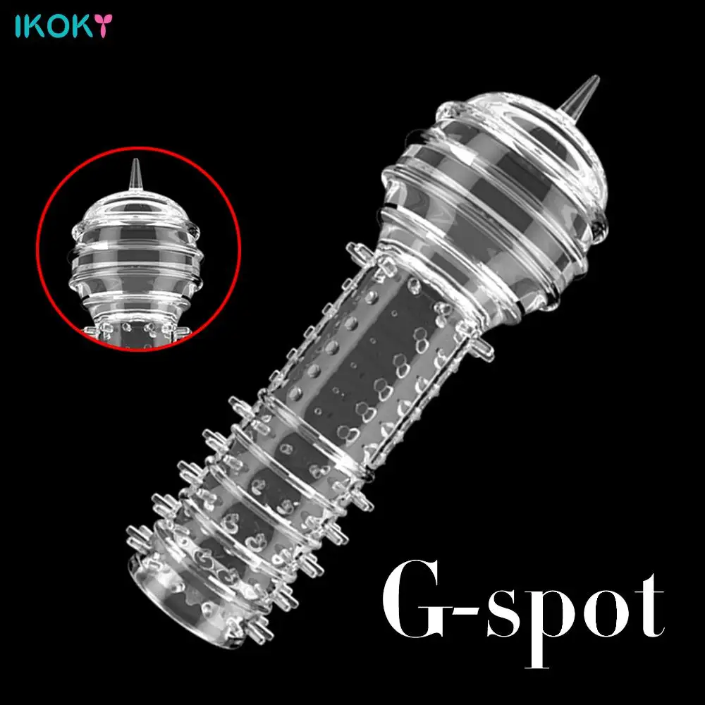 1/5pcs Spikes Condoms Penis Extender Enlargement Sleeve Sex Toys for Men Cock Ring Reusable Adult Products Couples Tools Erotic | Красота и