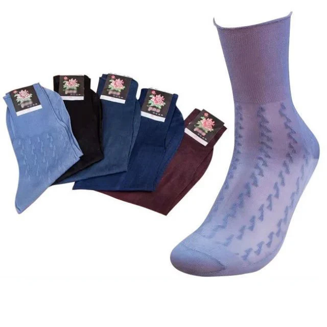 

10pairs High quality Men Sheer Silk Black socks Transparent Sexy Men Dress suit Formal Nylon socks