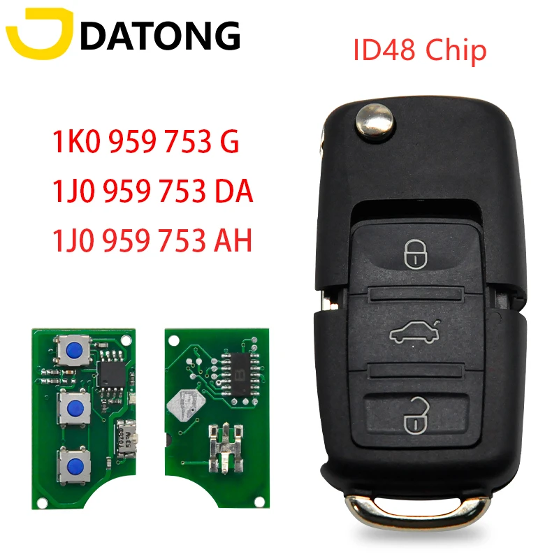 

Автомобильный Дистанционный ключ Datong World 1K0959753G 753P 753DA ID48 434 МГц для VW Volk Swagen Caddy Passat Golf Jetta Tiguan Touran Sirocco