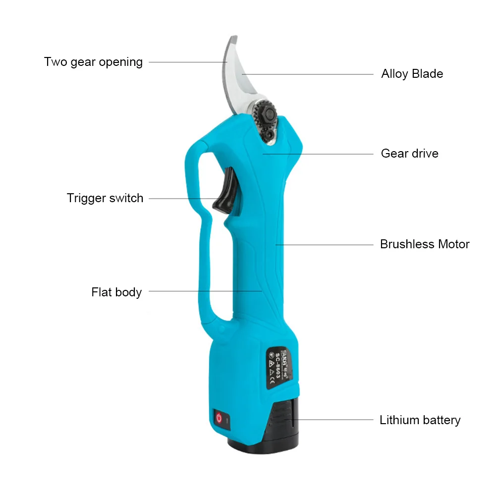 

Cordless Pruning Scissors Electric Pruning Shears Fruit Tree Branch Trimmer Cutter Shears Garden Power Tool Accessories