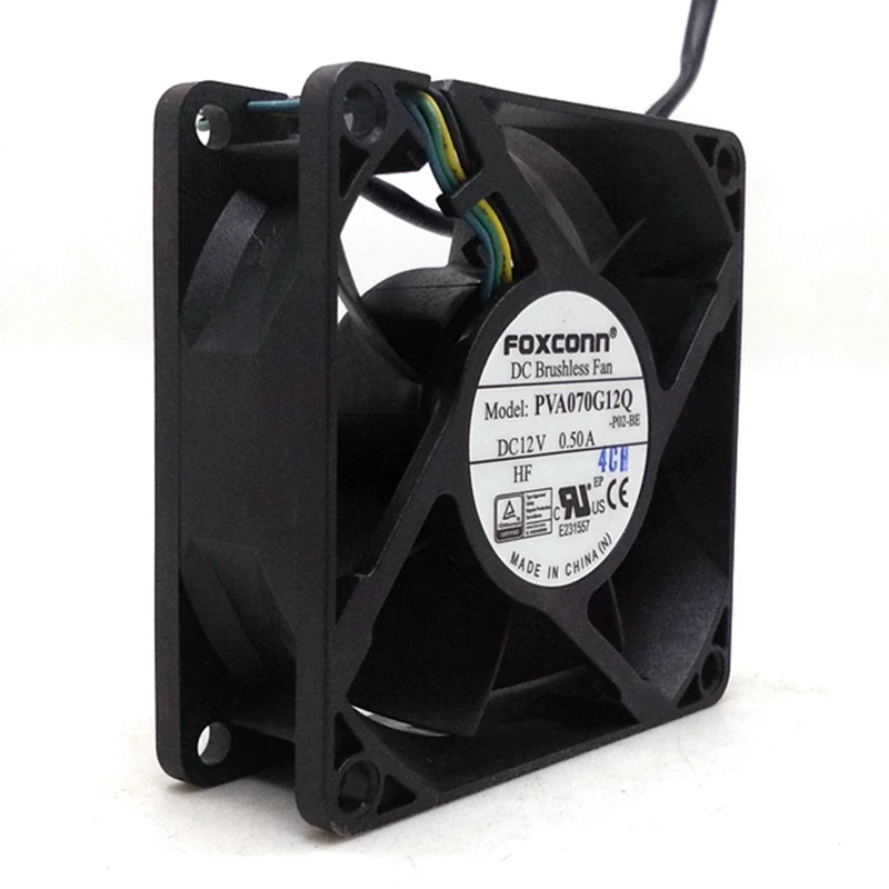 Вентилятор Coooling 7 см PVA070G12Q-P02-BE DC бесщеточный 12 В 0 50 А 70 мм X 25 4 провода Pwm кулер для