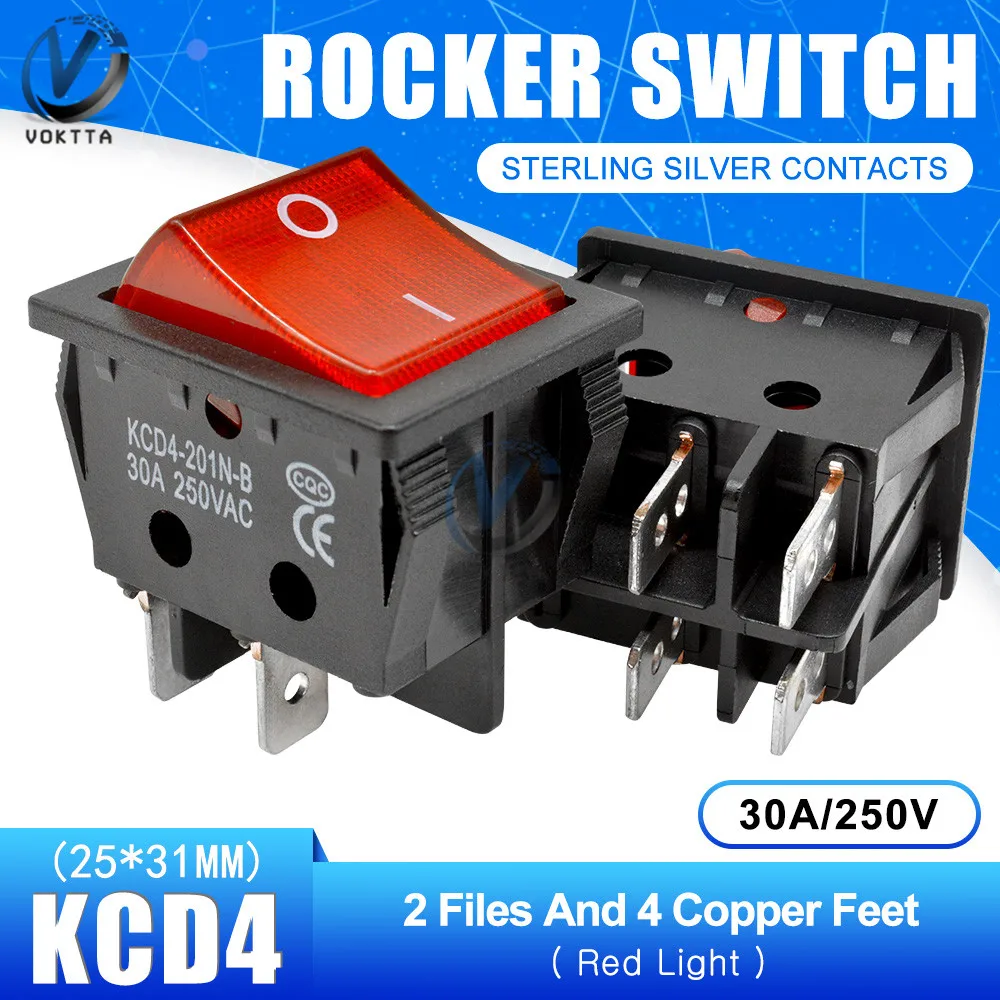 

Кулисный переключатель Voktta KCD4 30A/250V