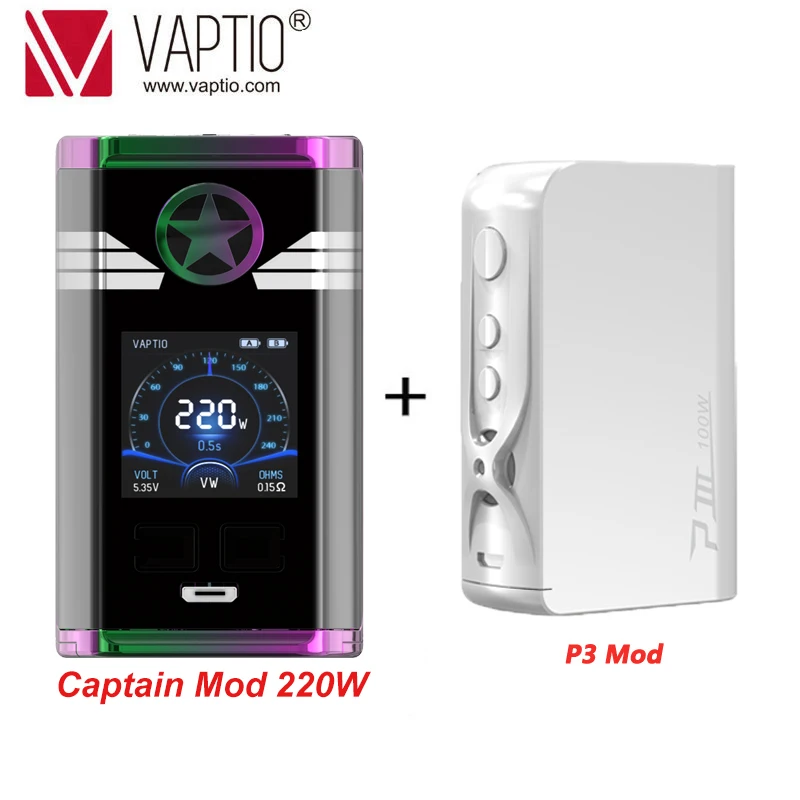 Доставка из Великобритании! Оригинальный мод Vaptio Capt'n вейп 220 Вт с комплектом P2 510
