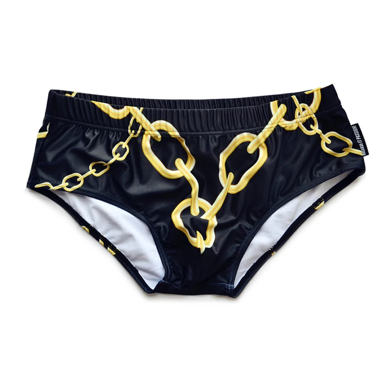 

Black print sexy men swimwear 2021 new men swimming pool party bikini men swim trunk briefs swimsuits spa bathing suits sunga