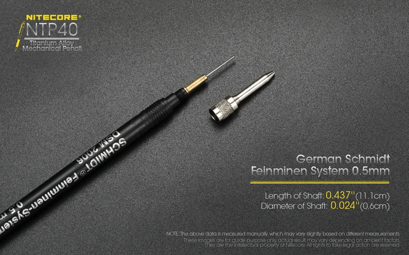 NITECORE NTP40 титановый сплав механический карандаш с лучшим опытом письма