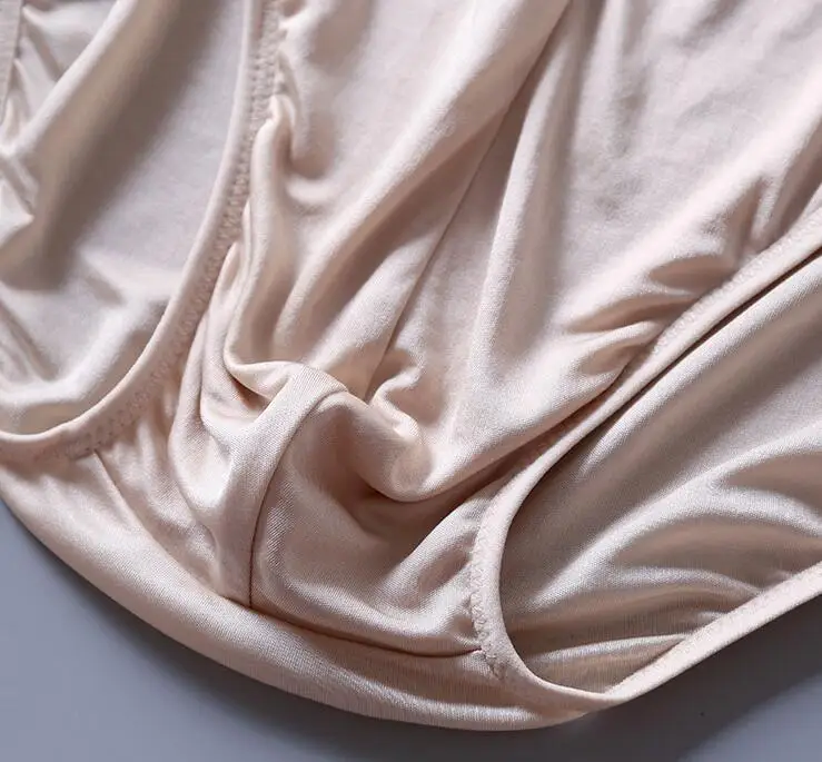 1 шт. мужские трусы-брифы из 100% шелка | Мужская одежда