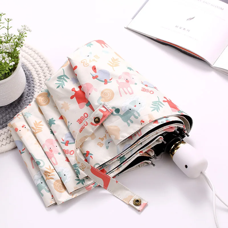 

Anti-UV Pocket Mini Umbrella Rain Women Windproof Durable 3 Folding Sun Umbrellas Portable Sunscreen Female Parasol