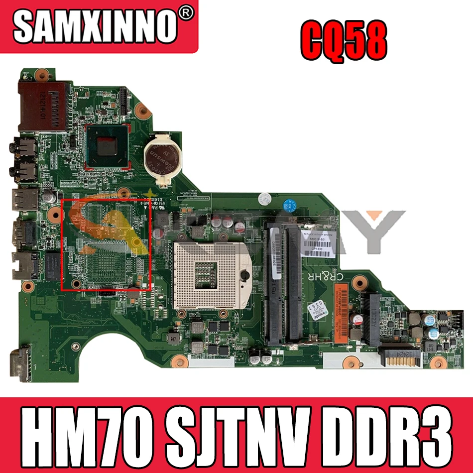

687702-001 For HP Probook CQ58 010170100 687702-601 HM70 SJTNV DDR3 Notebook motherboard Mainboard full test 100% work