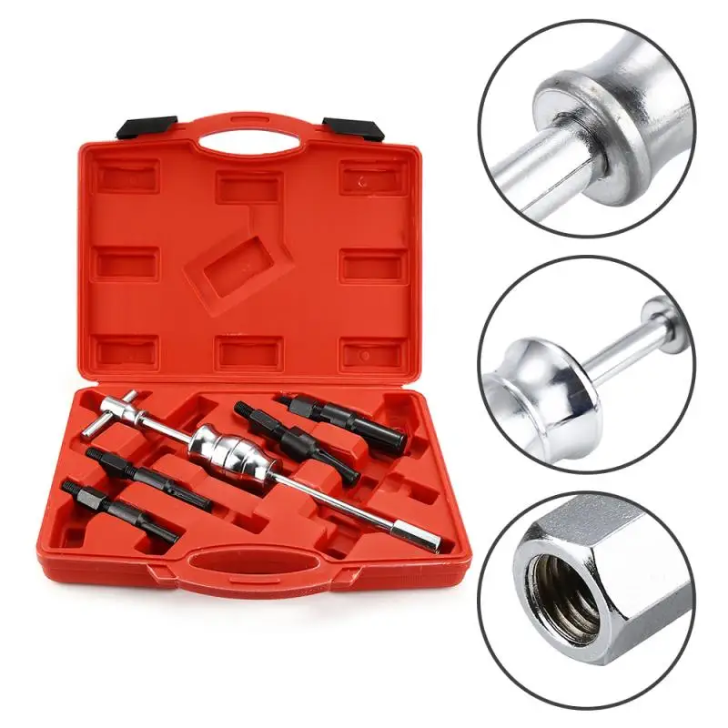 

5PCS Car Blind Hole Slide Hammer Inner Bearing Puller Internal Bearing Remover Extractor Puller 10-32MM 13/32"~9/19" 4 Collets