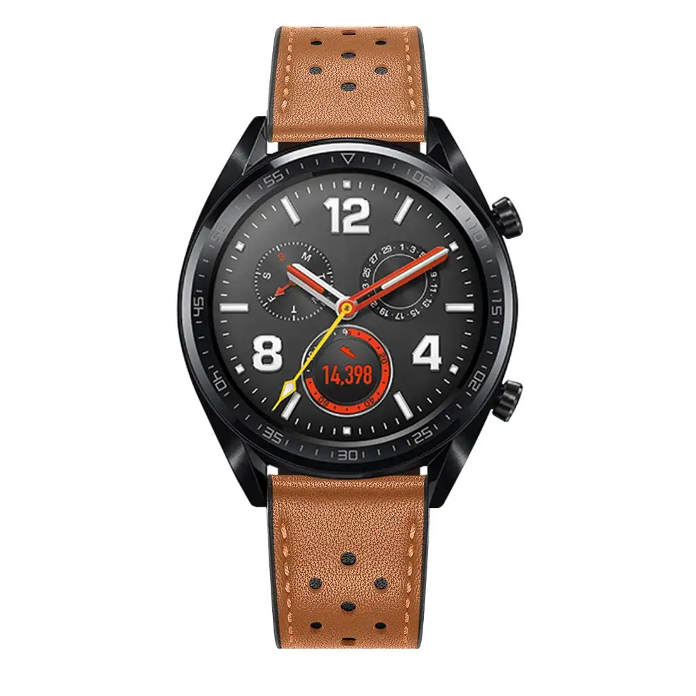 Ремешок кожаный для Huawei Watch GT/Huawei 2 Classic/ Honor Magic сменный спортивный браслет