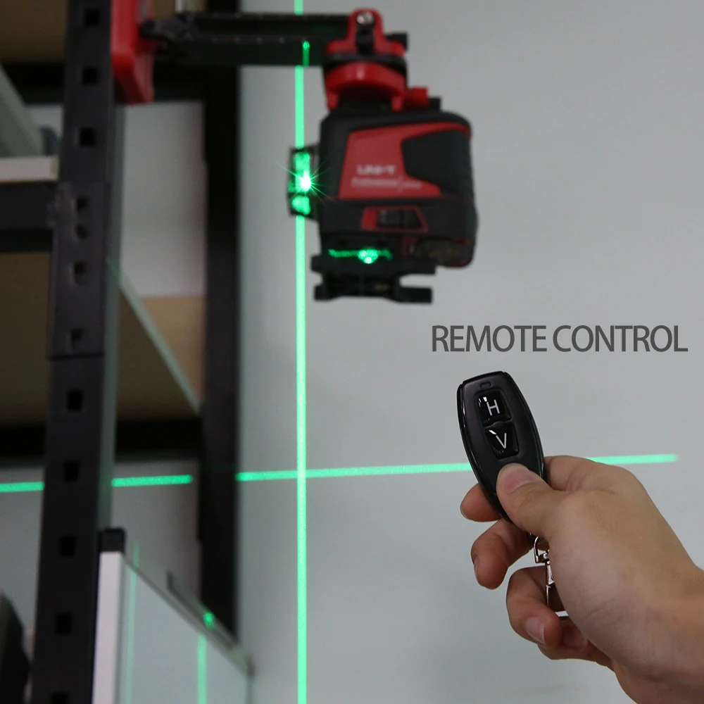 UNI-T LM575LD лазерный уровень с лазером зеленого цвета 3D линия 12 Боковой габаритный