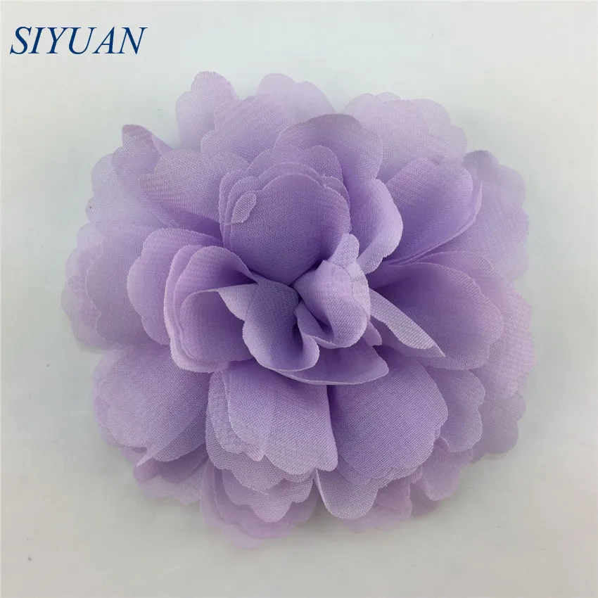 Заколка для волос шифоновая с волнистыми цветами 10 шт./лот см девочек большой