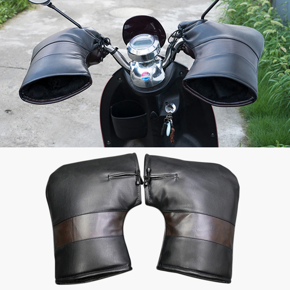 

Мотоциклетные перчатки на руль, зимние теплые водонепроницаемые ветрозащитные перчатки на руль мотоцикла, утолщенные теплые перчатки