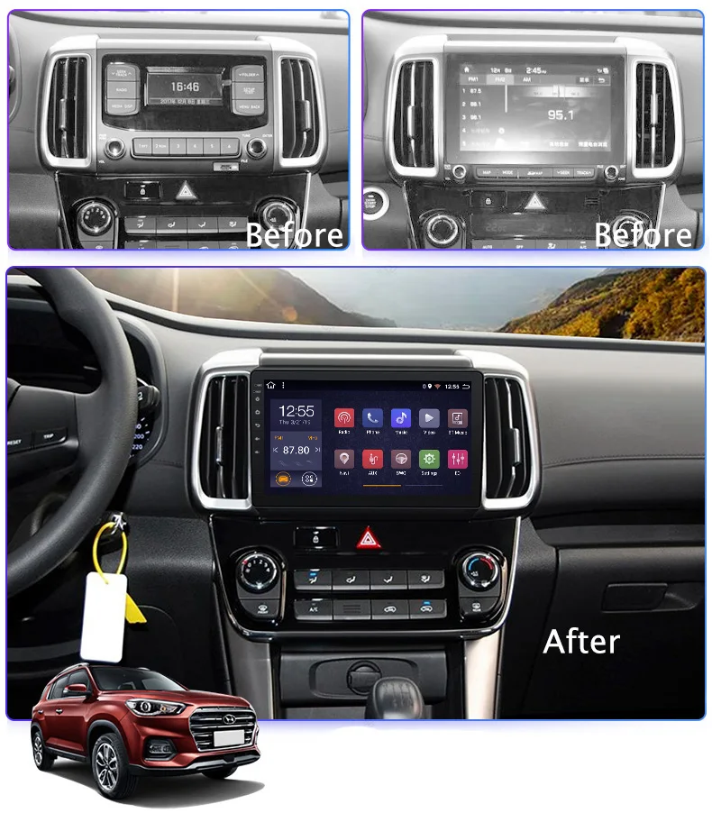 2G ram 32G rom 9 дюймов для hyundai ix35 2018 android 8 1 машина автомобиль мультимедиа gps