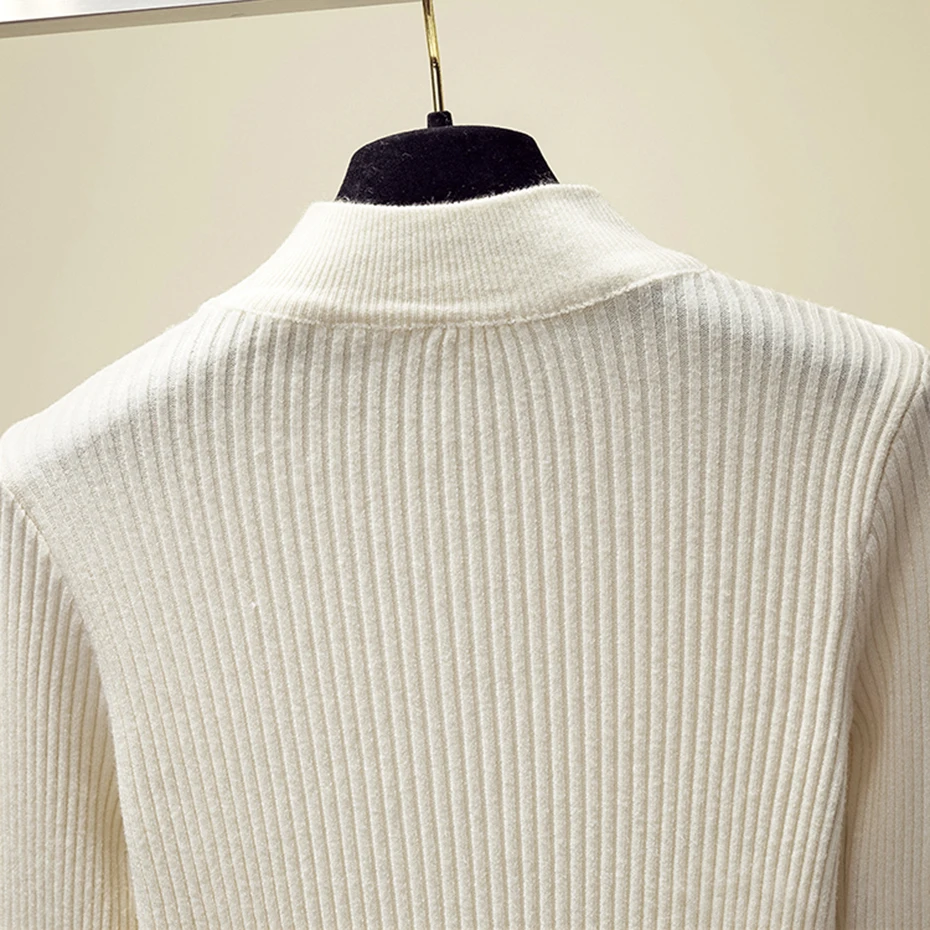 7 ярких цветов осенне-зимний новый свитер с вышитым буквенным принтом высоким