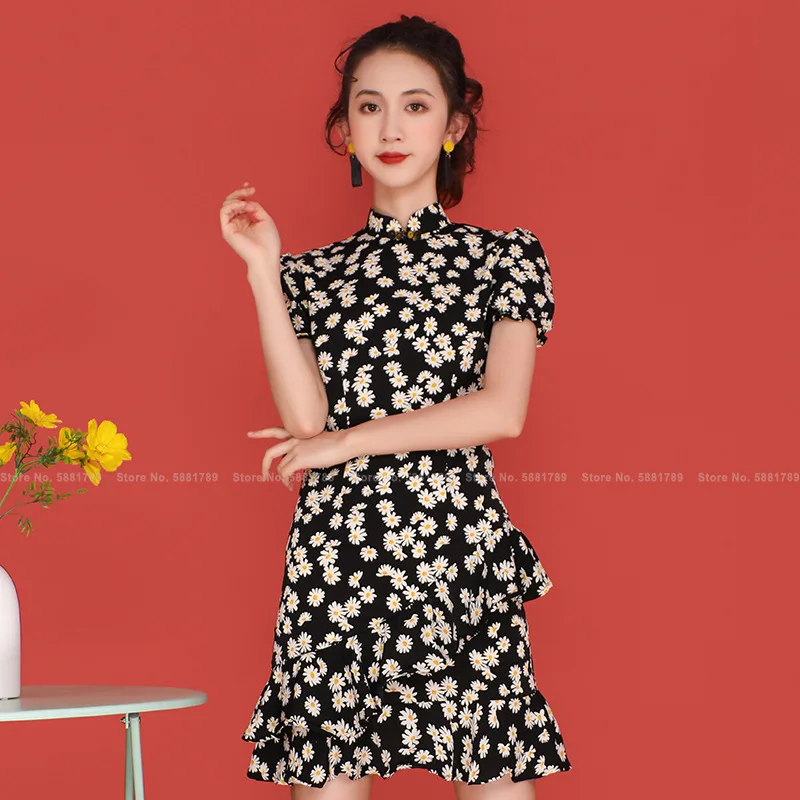 Платье женское облегающее с цветочным принтом в Корейском стиле | Тематическая