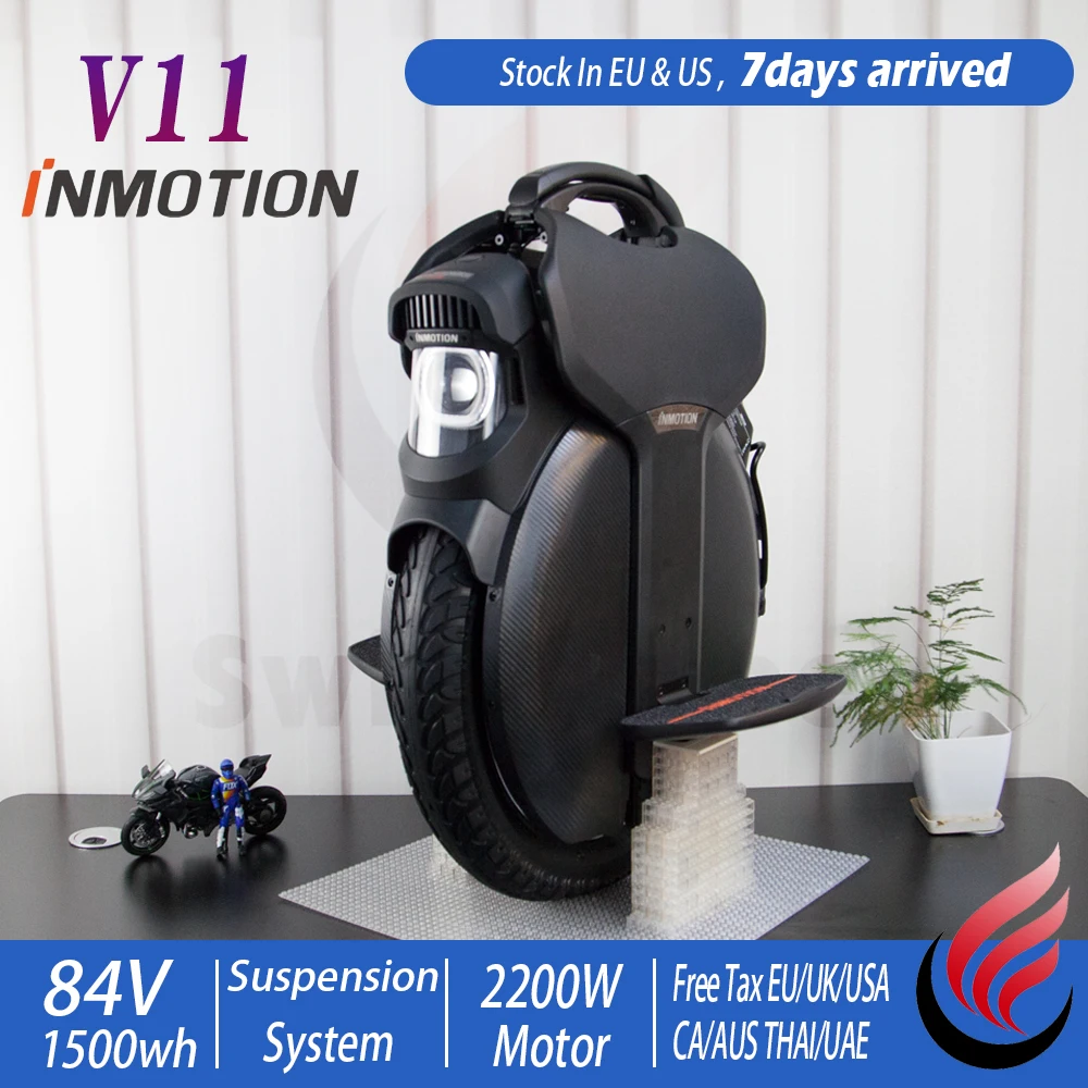 2021 INMOTION V11 Электрический Одноколесный самокат 2200 Вт Мотор 1500Wh пневматическая
