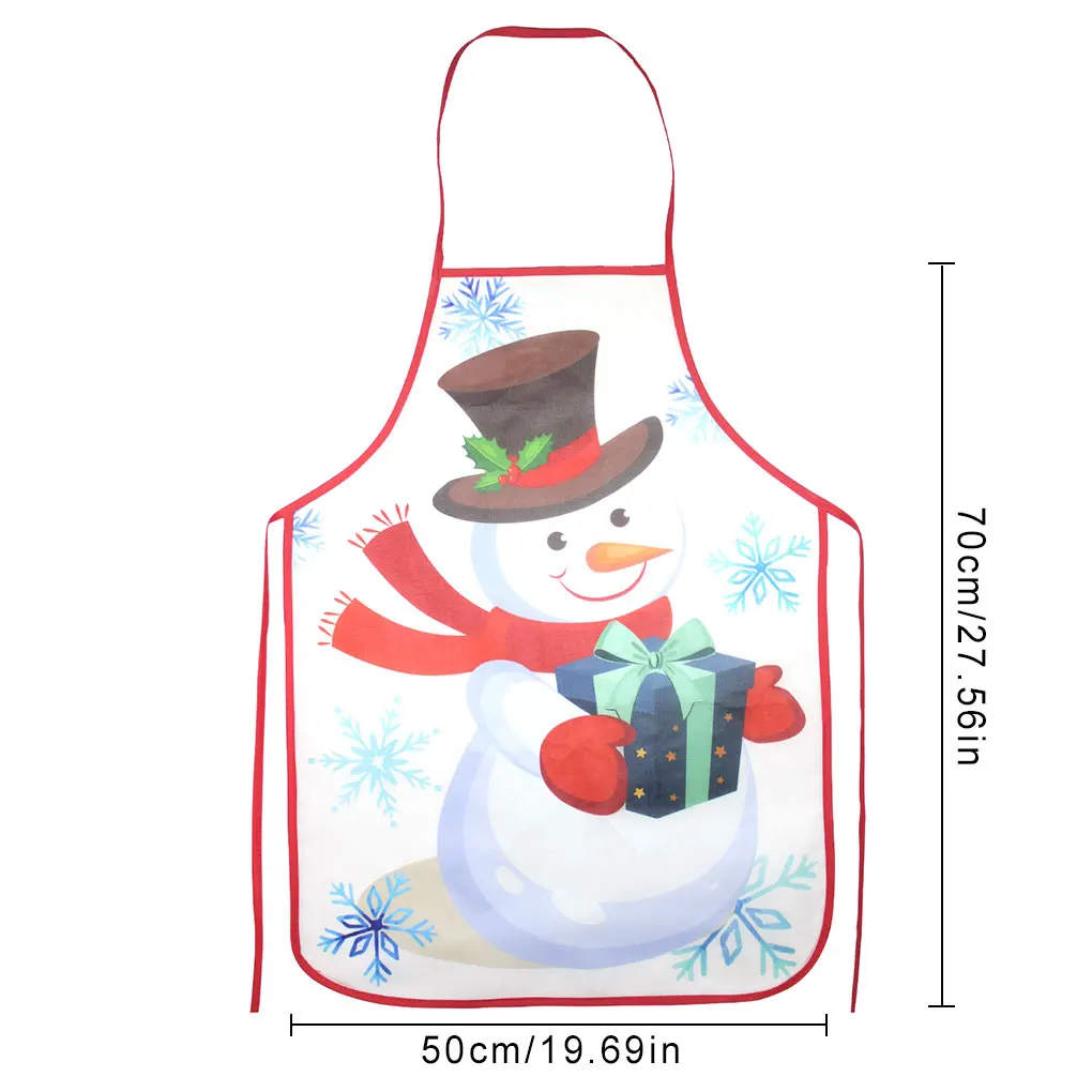 Рождественский тематический кухонный фартук для женщин и мужчин слюнявчик из