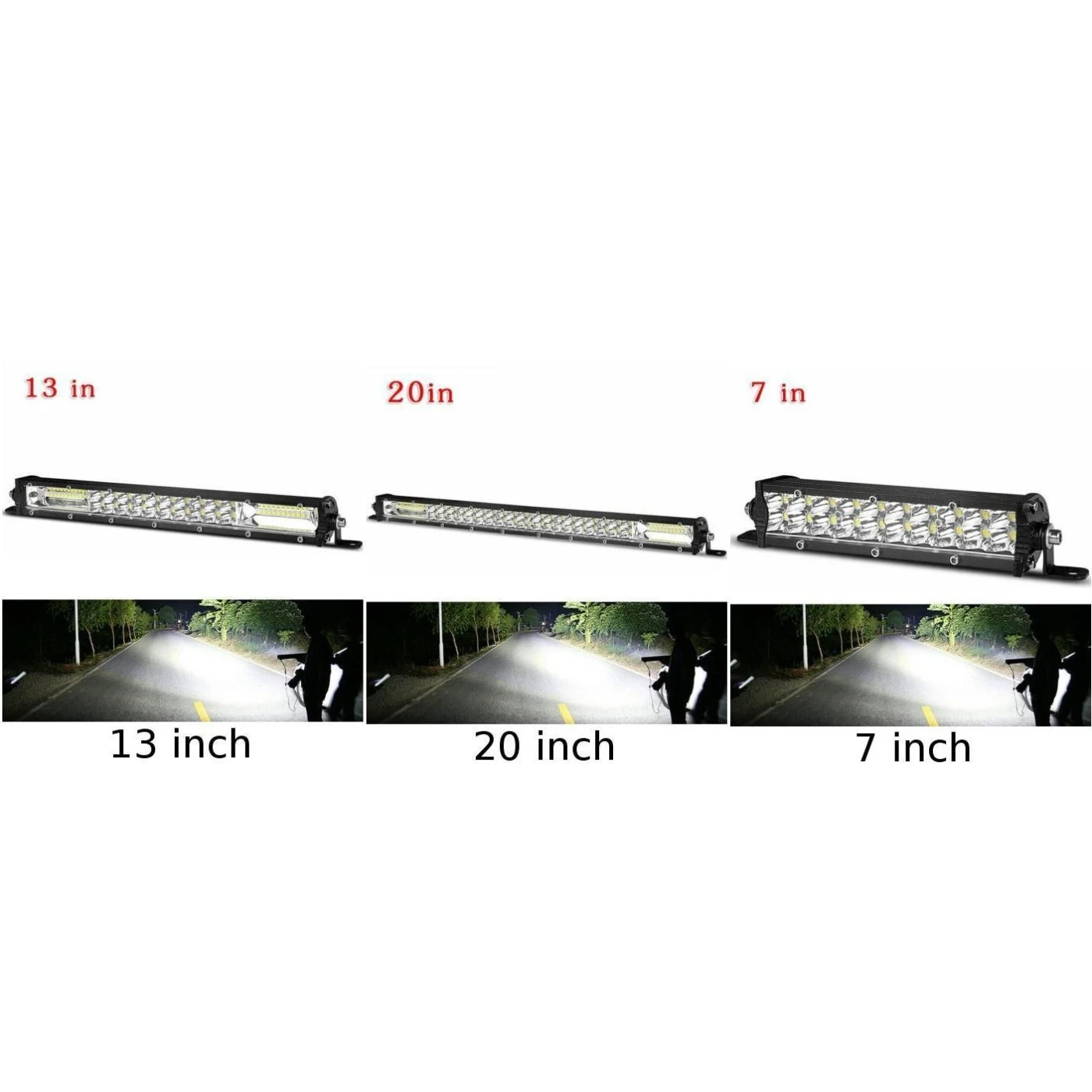 

Parts LED Light Bar Shockproof Truck White 12V 6000K Auto Dustproof Fog