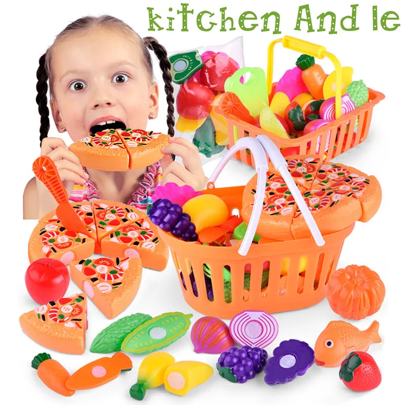 

1 Set Children Kids Girl Role Play Toy Simulation Fruit Vegetables Gift Fun Game 2019 New Design Xmas Gift Dropship