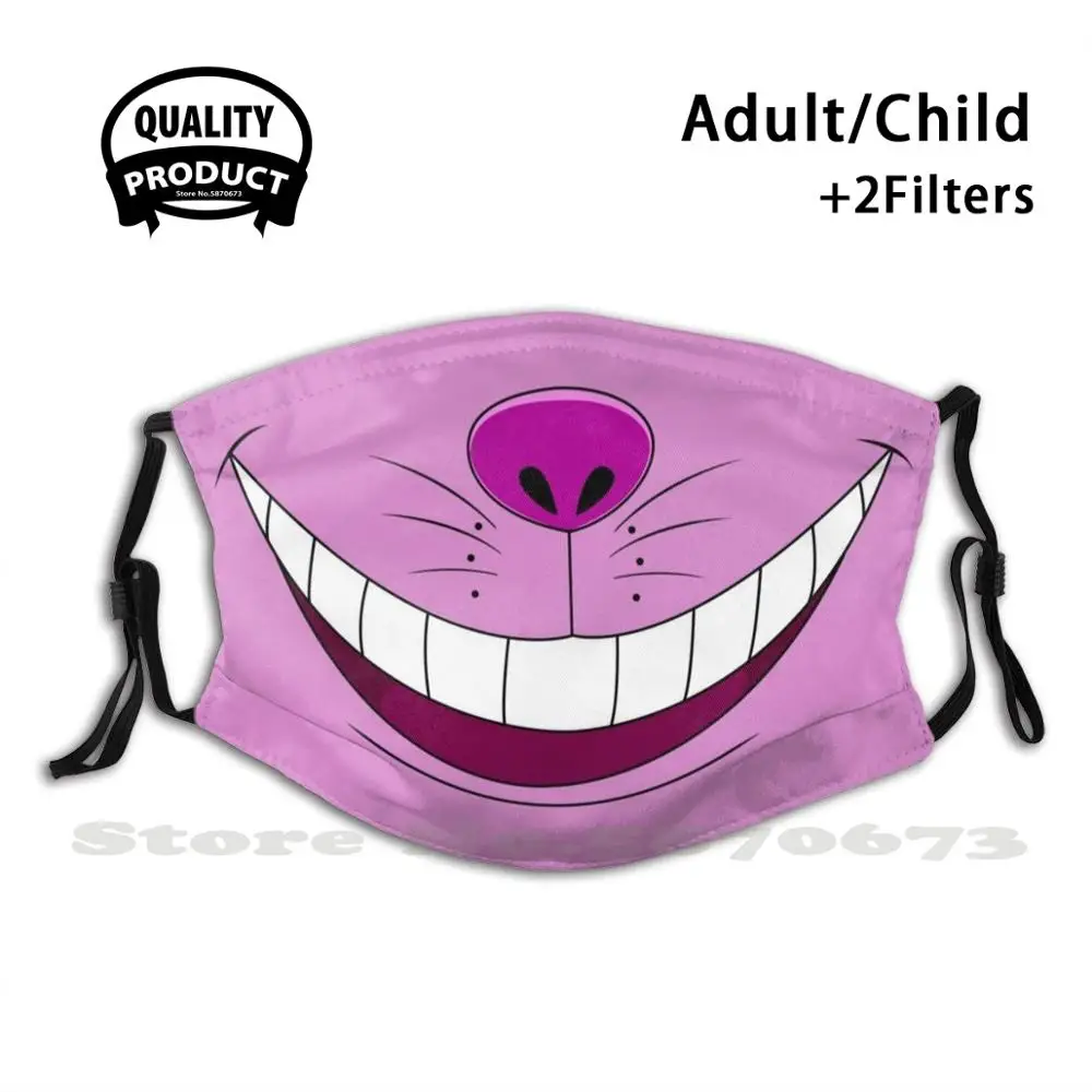 

We'Re All Masked Here Reusable Mouth Mask Washable Filter Anti Dust Face Masks Lewis Carroll Grin Were All Mad Here Cats Kitty