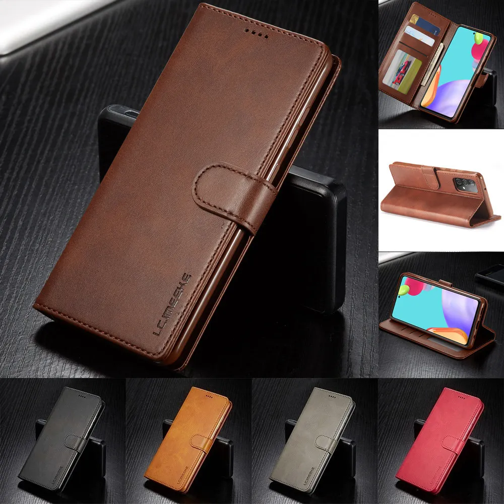 

for Samsung Galaxy A52 A72 A42 A32 A12 A02S A21S A71 A51 A31 A41 A11 A21 A22 A10 Leather Case Wallet Flip Cover Cases for A32 4G