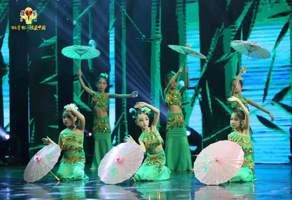 Детский костюм для танца живота детская национальная индийская Одежда танцев