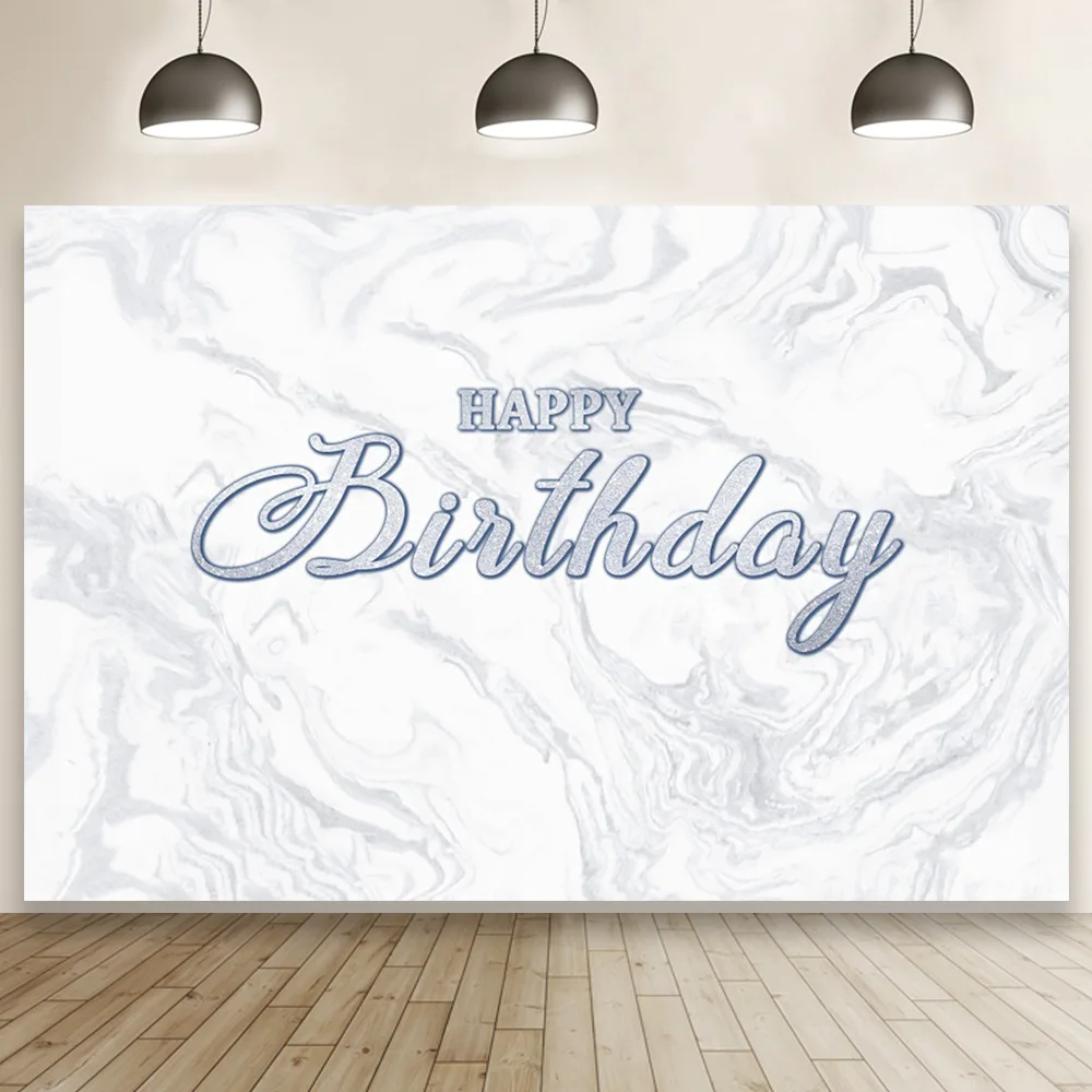 

Simple Style Marble Irregular Pattern White Background Portrait Photography Props Birthday Ceremony Baby Shower Banner