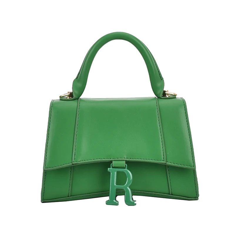 

Green Small PU Leather Crossbody Bags with Short Handles for Women 2021 Summer Fashion Branded Luxury New Shoulder Handbags