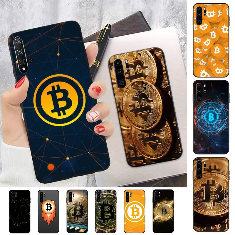 

FHNBLJ I Love Accept Bitcoin Phone Case for huawei P 6 7 8 9 10 20 30 40 pro plus lite p9 lite 2016