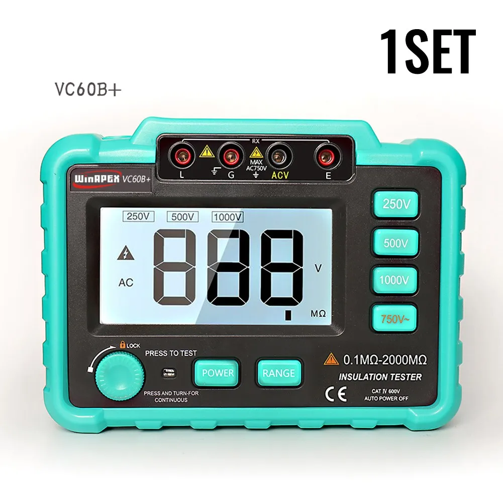 

VC60B+ Professional Digital Multimeter Voltmeter Measuring Instrument Insulation Resistance Unit Tester Meter Electric Tools