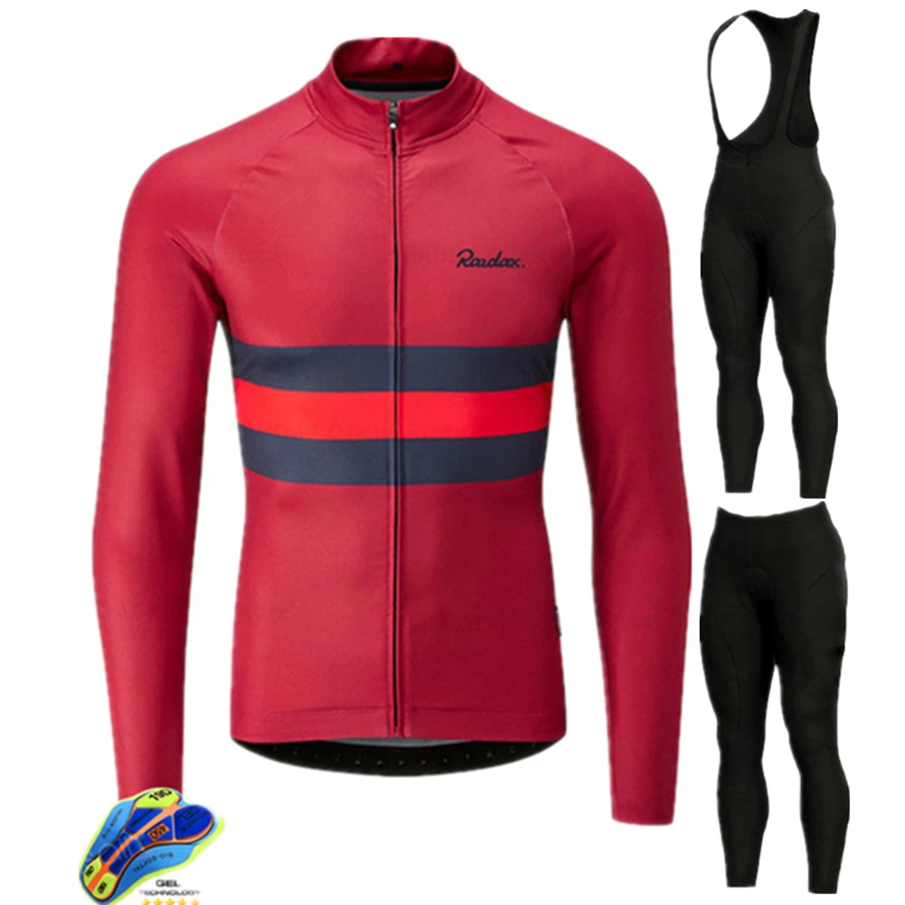 

2022 New Autumn raudax Cycling Jersey Set Long sleeve Mountian Bicycle Clothes Wear maillot ciclismo hombre Bike Racing Clothing