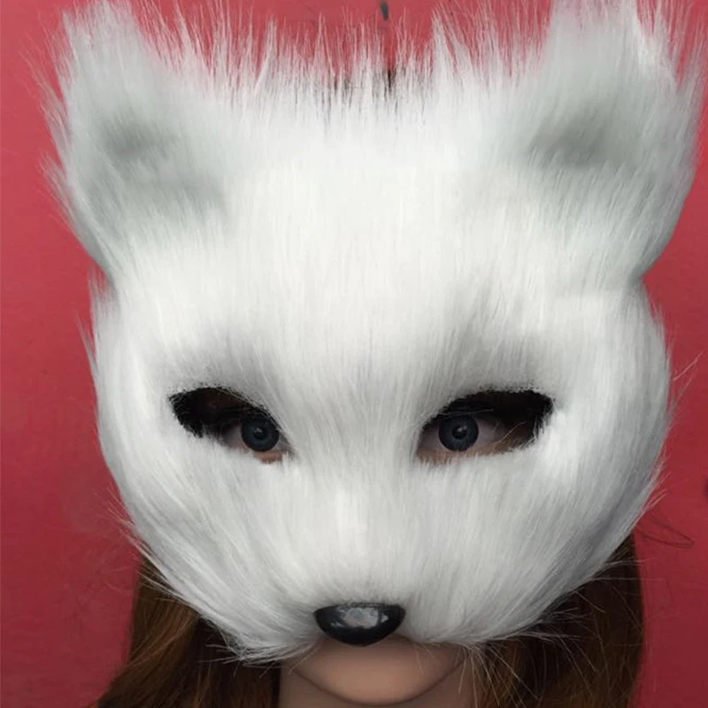 1 шт. Маскарадная маска на Рождество Хэллоуин костюм имитация лисьего меха