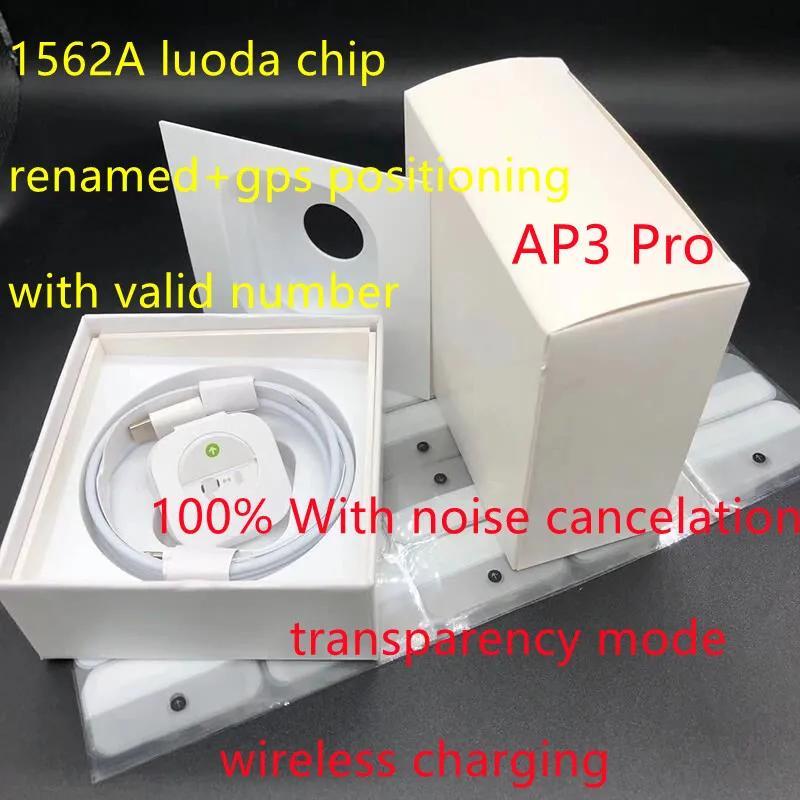 

With Noise cancelling Air 3 pro Airoha 1562A ANC Wireless Charging Bluetooth earphone Headphones Pods 2 Pro AP2 AP3 Earbuds