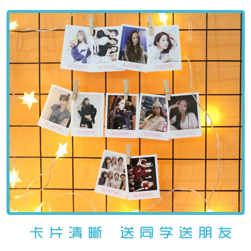 Kpop Blackpink Фотокарта Jisoo Роза Лиза художественная бумажная открытка Lomo карта