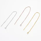 50 пар Латунь Стад Серьги-нити для самостоятельного изготовления ювелирных изделий серьги найти 100x0,6 мм поршневой палец: 0,7 мм