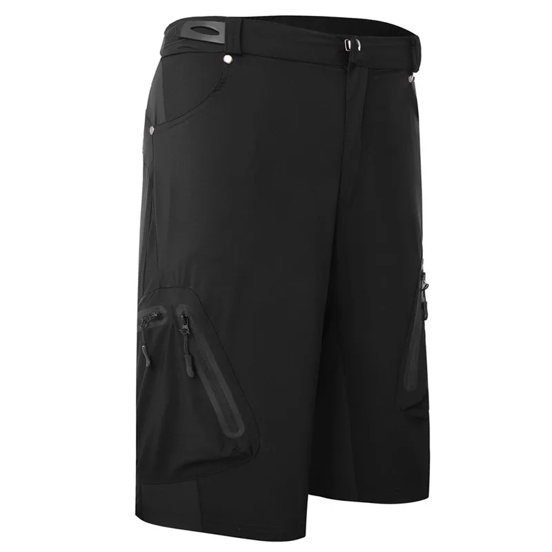 Черный Короткие шорты Cycliste Homme, летние шорты для горного велосипеда, для спорта на открытом воздухе, для езды на велосипеде, бега, пешего туризма, рыбалки, шорты, брюки - Цвет: Черный