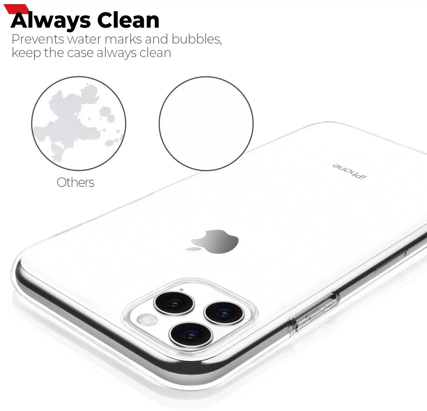 1000Pcs Phone Case For Apple iPhone 11 Pro Max XS XR X 8 7 6 6S Plus SE 5S Anti-Scratch Shock-Absorption Clear Cases Soft Cover