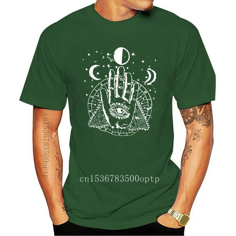 

New Occult Witch White T Shirt Short Sleeve Customize Humor Spring Autumn Letters Euro Size Over Size S-5XL Solid Color Shirt