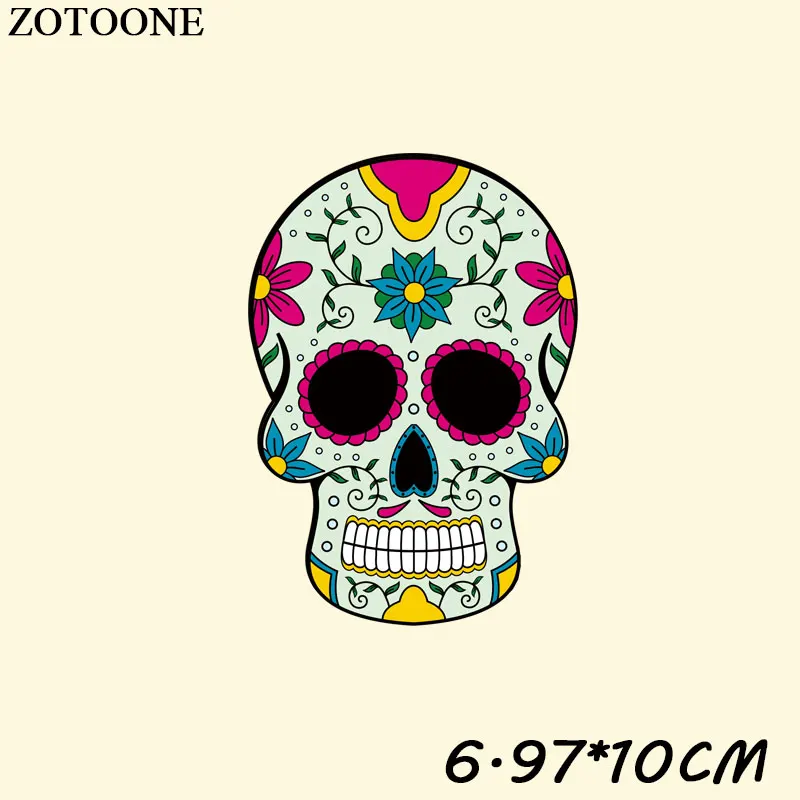 ZOTOONE гладить на передачи тепла патчи для одежды Бесплатная доставка черепа