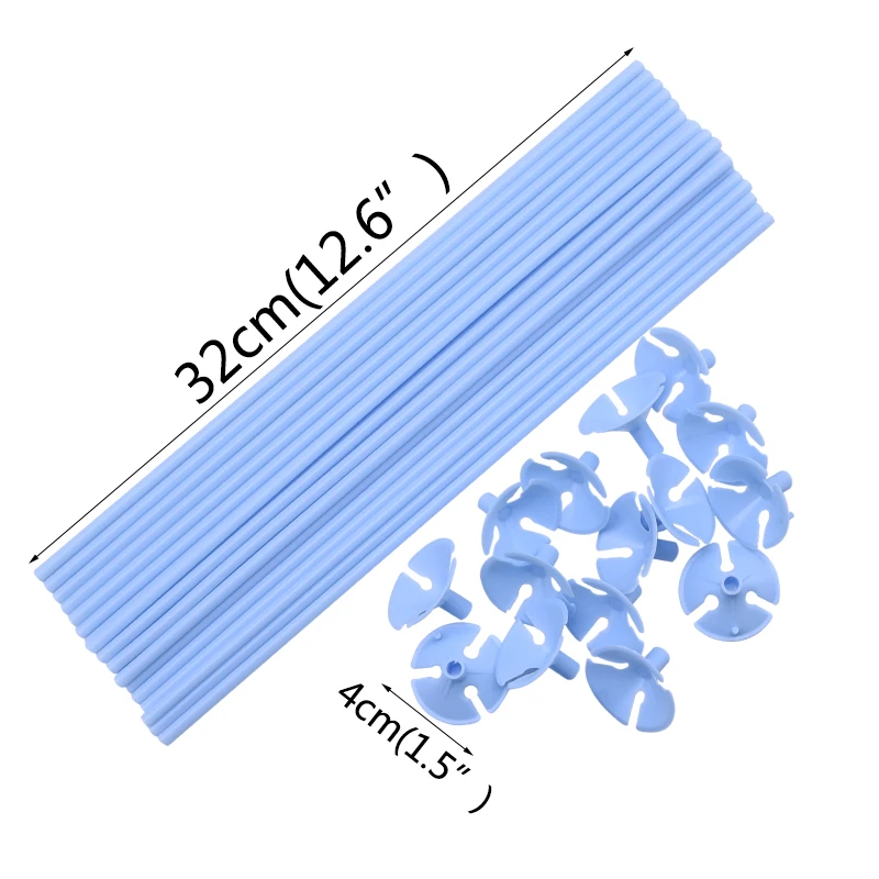 

10set 32cm Macaron Balloon Accessories Latex Balloons Holder Sticks with Cup PVC Rods Party Wedding Baby Shower Decor