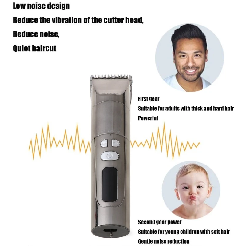 

Professional Electric Hair Clippers Beard Trimmer Barber Grooming Kit Rechargeable Cordless Haircut Machine Cutting Shaver