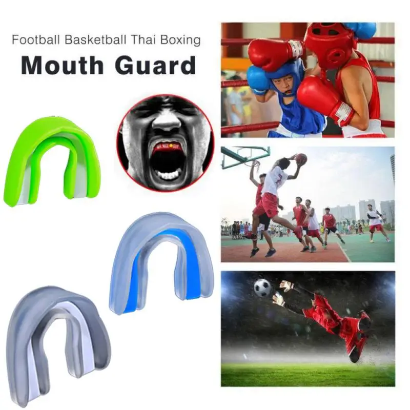 

New Sport Mouth Guard Food Grade EVA Teeth Protector Sanda Taekwondo Boxing Anti-molar Braces Support Tooth Guard With Box
