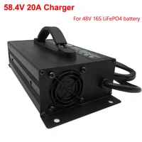 48v 20a lifepo4 battery fast charger 1200w 58 4v 10a 15a 30a lfp for 51 2v 16s lfp golf cart forklift ebike touring car charger