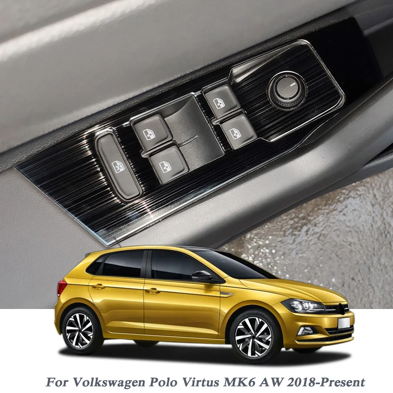 Стайлинг автомобиля панель из АБС пластика с блестками для Volkswagen Polo Virtus MK6 AW 2018