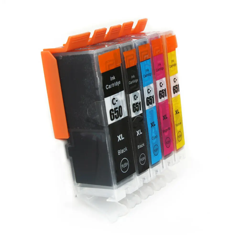 5PK совместимые чернильные картриджи PGI650 XL CLI651 для принтера Canon Pixma MG5660
