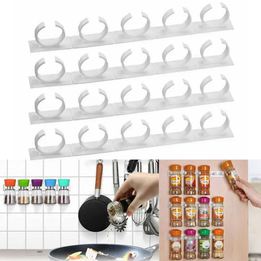 Seasoning Bottle Organizer Storage Holder Spice Jar 20Pcs Kitchen Rack Cabinet | Дом и сад