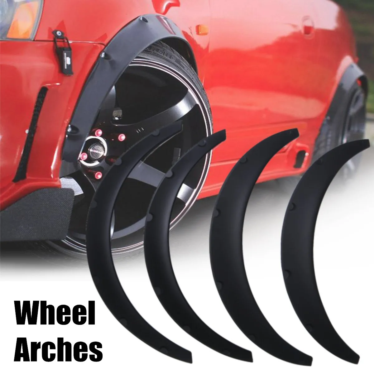 

4 шт. универсальные автомобильные фонарики для внедорожника, задние фонари, колесная арка, отделка, полоса, протектор для бровей, автомобиль...