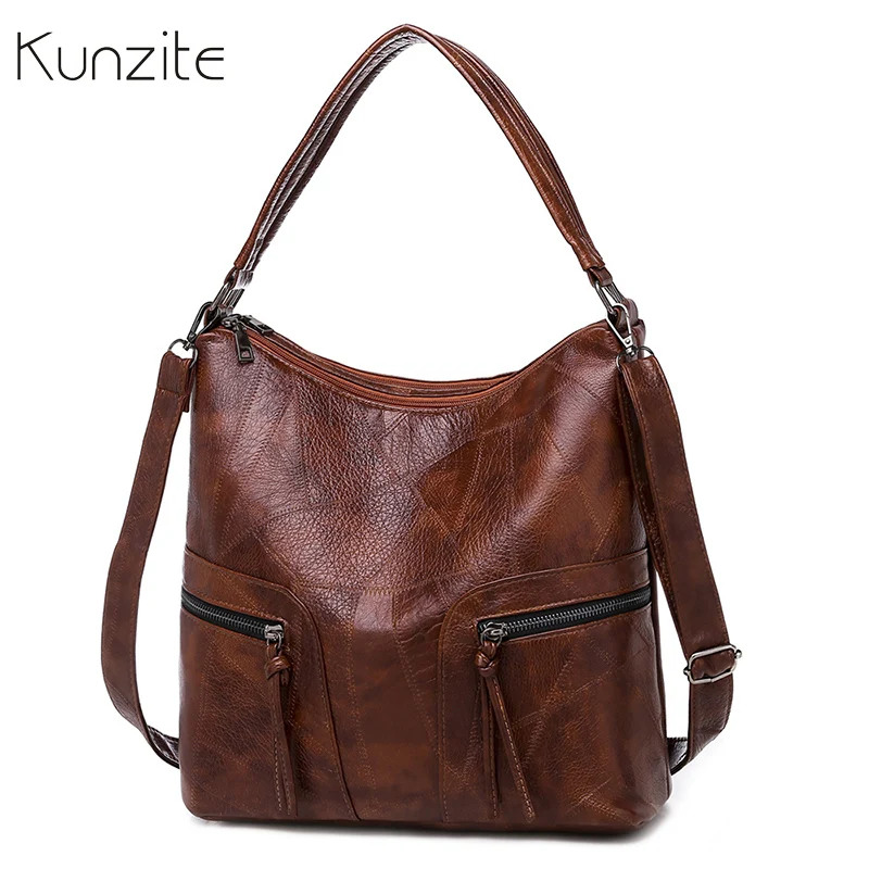 Винтажные женские кожаные сумки роскошные ручные мягкие через плечо для женщин